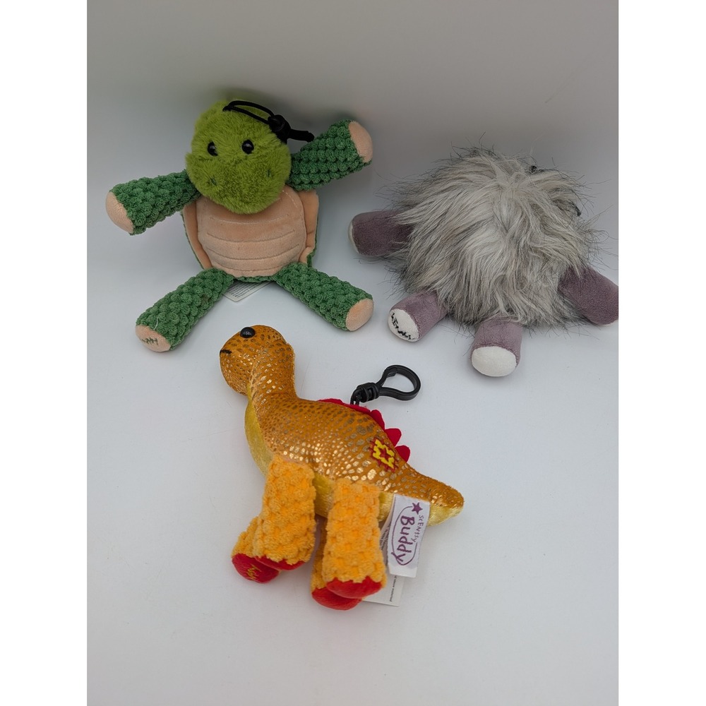 Scentsy Buddy Clip Plush Lot Green Turtle Gold Dinosaur Purple Monster 3pc